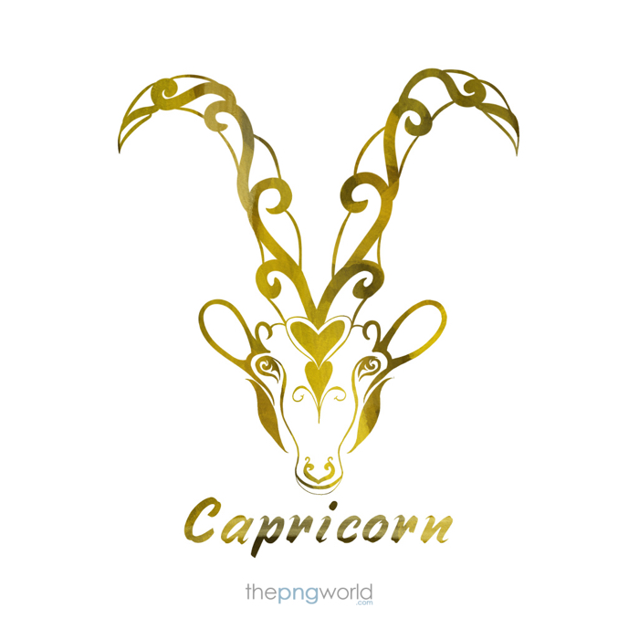 Royal Capricorn Zodiac sign,symbol,Capricorn,tattoo,drawing,handmade,golden,yellow,artistic,royal,digital,image,astrology,astronomy,horoscope,abstract,calendar,galaxy,mythology